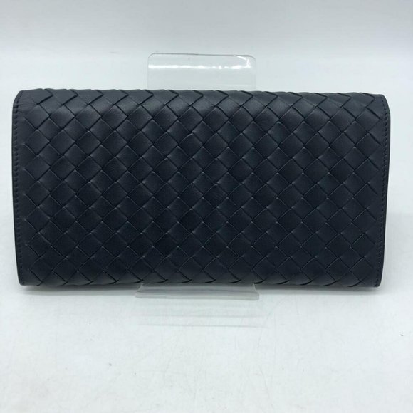 BOTTEGA VENETA 577559 intrecciato long wallet navy - Picture 2 of 9
